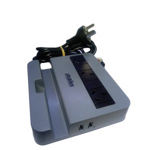 ZAPATILLA CON PROTECTOR DE TENSION + USB ESTABILIZADOR ALARGUE ATOMLUX - Vista 2