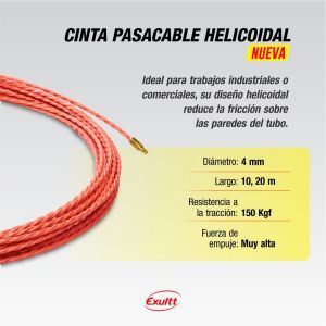 CINTA PASACABLE HELICOIDAL DE 10 MTS EXULTT - Vista 4