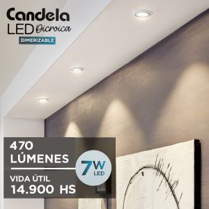 LAMPARA LED DICROICA 7W GU10 DIMERIZABLE CANDELA - Vista 7