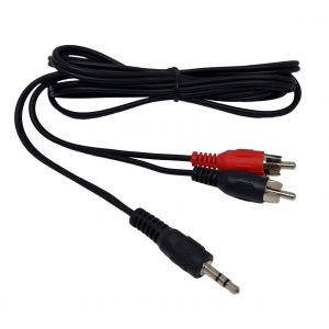 CABLE DE AUDIO PLUG 3.5 MM A 2 RCA MACHO 1.5 MTS ZURICH