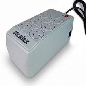 ESTABILIZADOR ATOMLUX R1000C 6 TOMAS CARGADOR USB+USB-C GRIS - Vista 4