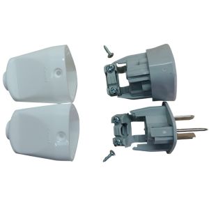 FICHA MACHO Y HEMBRA 3 PATAS 10A AXIAL BLANCO EXULTT - Vista 3