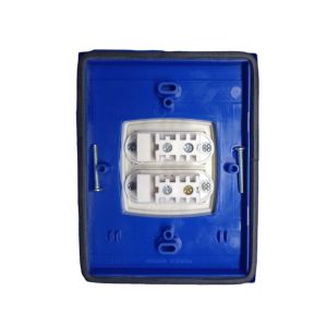 CAPSULADA SUPERFICIE 16 MIGNON 10X5 AZUL CON 2 INTERRUPTOR EXULTT - Vista 3
