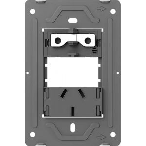 BASTIDOR METALICO PUNTO Y TOMACORRIENTE 10A MILAN MACROLED (SIN FRENTE)