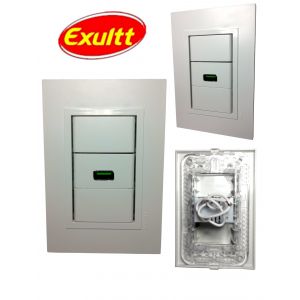 SET ARMADO 3 MODULOS CARGADOR USB EXULTT URBANA 5V 3A (CARGA RAPIDA) SIMPLE BLANCO - Vista 2