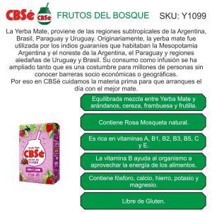 PAQUETE YERBA CBSE FRUTOS DEL BOSQUE  500 GR - Vista 1