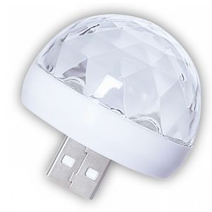 LAMPARAS LED ESPECIALES PARTY
MINI BOLA DISCO USB - RGB 3W - AUDIORITMICA