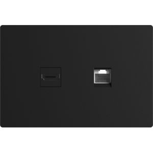 SET ARMADO CONECTOR DE RED RJ45 Y HDMI MILAN NEGRO MACROLED