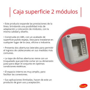 CAJA DE SUPERFICIE 2 MODULOS (VACIA) URBANA EXULTT - Vista 4