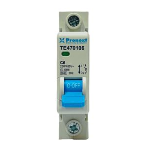 LLAVE TERMICA UNIPOLAR 1X6A 3KA CURVA C PRONEXT