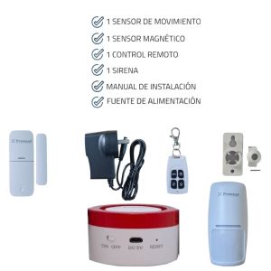 KIT ALARMA WIFI INALAMBRICA CON SIRENA Y BATERIA INCORPORADA SMART WIFI WALA 2000 PRONEXT - Vista 2
