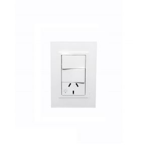 SET ARMADO  2 INTERRUPTORES 1 TOMACORRIENTE 10A (2 PUNTOS Y TOMA) LINEA URBANA EXULTT (OUTLET)