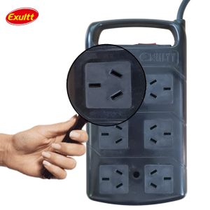 PROLONGADOR ZAPATILLA 6 TOMAS C/CABLE 1.5 MTS EXULTT - Vista 9