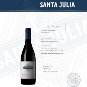 VINO SANTA JULIA PINOT NOIR 750 CC - Vista 2