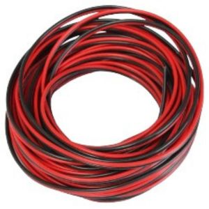 CABLE BIPOLAR BAFLE AUDIO BICOLOR ROJO Y NEGRO 0.25MM X METRO EPUYEN