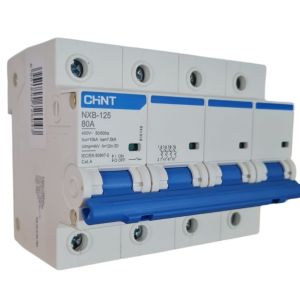 LLAVE TERMICA TETRAPOLAR 4X80A 10KA CURVA D CHINT - Vista 1