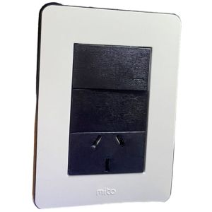 LLAVE LUZ PUNTO Y TOMA 10A JELUZ MITO NG/NG