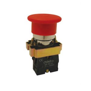 PULSADOR DE SETA C/RETORNO  40 MM ROJO TBCIN