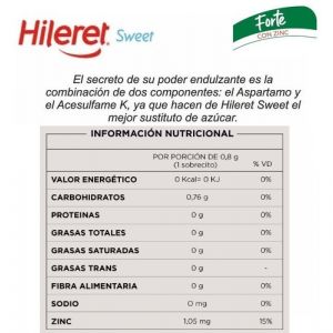 EDULCORANTE HILERET SWEET FORTE 50 SOBRES - Vista 3