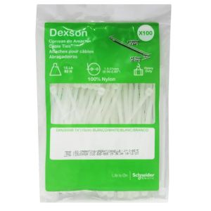 PRECINTOS 100 X 2.5MM BLANCO X 100 UNIDADES - Vista 1