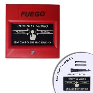 BOTON PANICO ACTIVACION DE ALARMA ROTURA VIDRIO ROJO PRONEXT - Vista 2