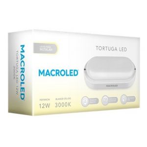 TORTUGA OVALADA 12W LED BLANCO MACROLED - Vista 1