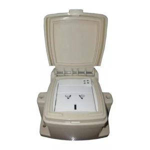 CAJA CAPSULADA EXTERIOR 1 PUNTO Y TOMA 10 AMP ESPECIAL C/ TAPA EXTERIOR EXULTT