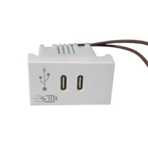 CARGADOR USB JELUZ PLATINUM DOBLE CONECTOR USB "C" 3A (CARGA RAPIDA) BLANCO - Vista 1