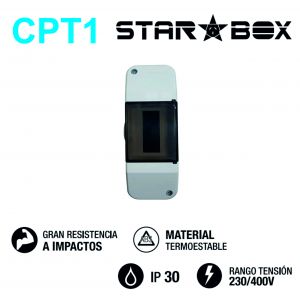 TABLERO ELECTRICO P/ TERMICA 1 A 2 MODULOS STAR BOX - Vista 2