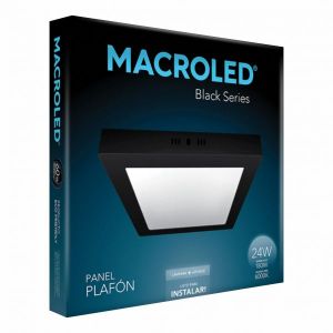 PANEL LED  APLICAR CUADRADO 24W NEGRO MACROLED - Vista 3