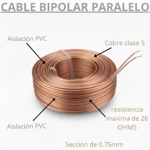CABLE BIPOLAR PARALELO CRISTAL 0.75MM X 100 MTS EPUYEN - Vista 5