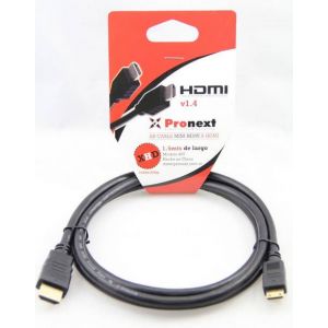 CABLE MINI HDMI A HDMI 1.5 MTS CON DOBLE FILTRO 1.4 PRONEXT - Vista 1