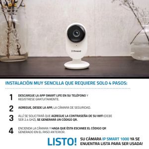 CAMARA DE SEGURIDAD IP SMART WIFI FULL HD 1080P GRABA AUDIO PRONEXT - Vista 8