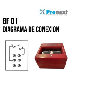 BOTON PANICO ACTIVACION DE ALARMA ROTURA VIDRIO ROJO PRONEXT - Vista 4