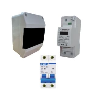 TABLERO + TERMICA 2X32 + MEDIDOR MONOFASICO CON RESET 65A WIFI WA 3000 PRONEXT - Vista 2
