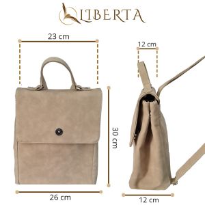 MOCHILA ECO CUERO MODERNA URBANA PAULA LIBERTA - Vista 4
