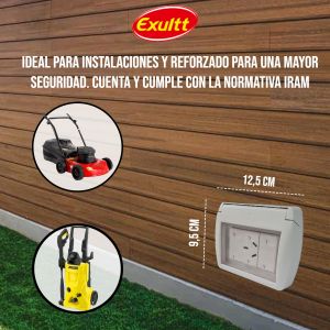 TAPA CAPSULADA EXTERIOR MEMBRANA + 1 TOMACORRIENTE - EXULTT URBANA - Vista 3