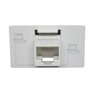 MODULO TOMA P/ RED RJ45 CAT 6 JELUZ PLATINUM BLANCO - Vista 1
