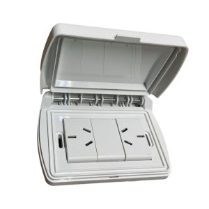 TAPA CAPSULADA EXTERIOR RIGIDA + 2 TOMA 10A EXULTT URBANA