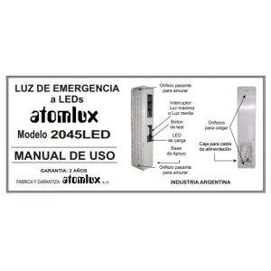 LUZ DE EMERGENCIA 42 LED AUTONOMA (2045LED)  ATOMLUX - Vista 1