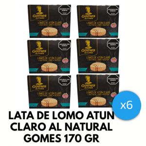 LATA DE LOMO ATUN CLARO AL NATURAL GOMES 170 GR X 6 UNIDADES - Vista 1