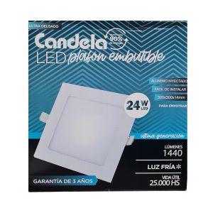 PANEL LED 24W CUADRADO EMBUTIR CANDELA - Vista 1