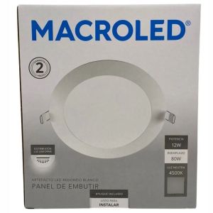 PANEL LED EMBUTIR REDONDO 12W MACROLED - Vista 5