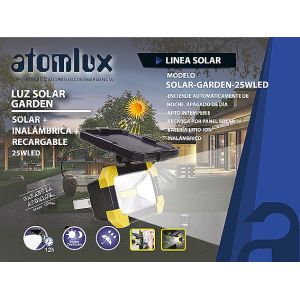 LUZ  SOLAR GARDEN INALáMBRICA  25WLED - RECARGABLE ATOMLUX - Vista 2