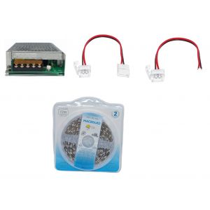 CINTA LED 5050 72W FRIO 12V + FUENTE DE 12V COMPLETO MACROLED