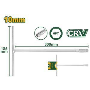 LLAVE TUBO TIPO T HEXAGONAL 10MM X 300MM JADEVER JDTH1110 - Vista 1