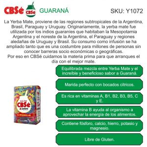 PAQUETE YERBA CBSE GUARANA 500 GR X 6 UNIDADES - Vista 2