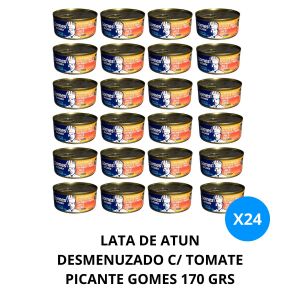 LATA DE ATUN DESMENUZADO C/ TOMATE PICANTE GOMES 170 GR X 24 UNIDADES - Vista 1