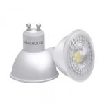 LAMPARA DICROICA LED 7W GU10 DE PVC MACROLED CALIDO