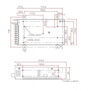 FUENTE LED SWITCHING 12V 16.5A 201W IP20 POWER SWITCH - Vista 4
